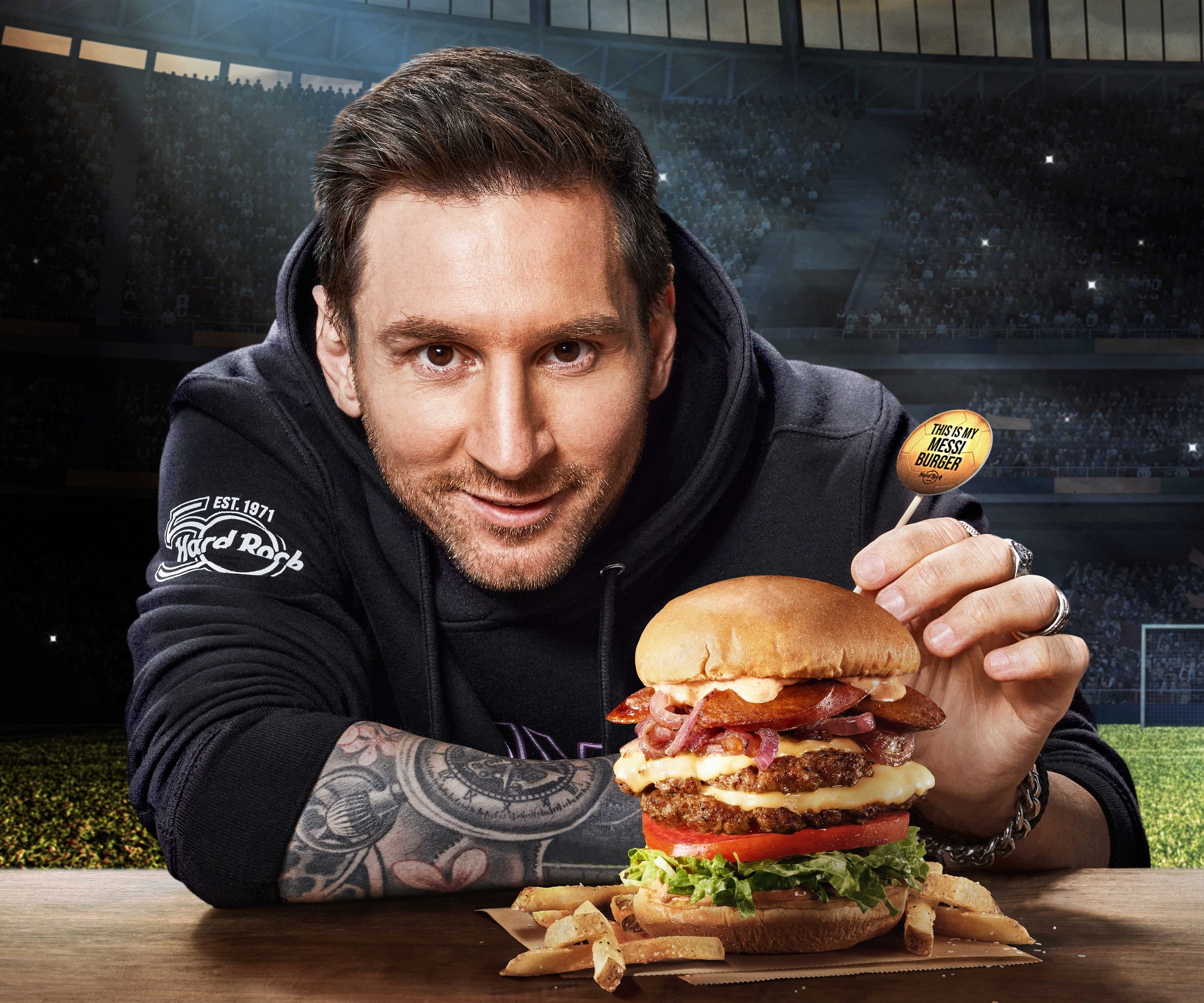 hard rock launches messi burger